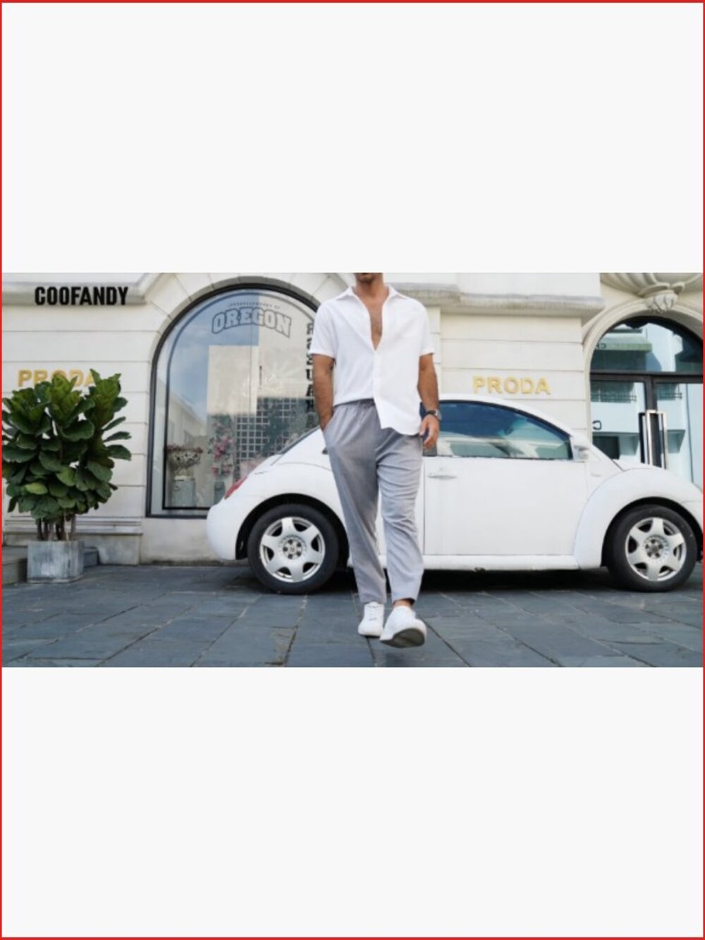 Mens Linen Casual Pants Lightweight Drawstring Beach Pants Elastic Waist Cropped - Picture 7 of 7